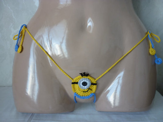Illustration for article titled Sexy Valentine's Gift Alert: A Crocheted Men's Minions Thong